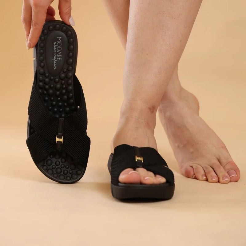 Tamanco Massageador em X — conforto, alívio e adaptação para todos os tipos de pés