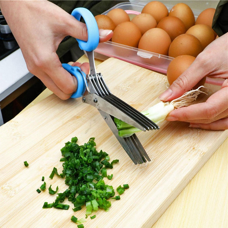 EasyCut - Tesoura Multiuso de Cozinha 5 Lâminas - Entrega Grátis