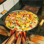 IronGrill - Discos de Arado de Aço Reforçado com Alças de Madeira - Entrega Grátis