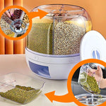 PraticFlex - Dispenser Giratório Inteligente de Grãos e Cereais 6 Divisões - Entrega Grátis