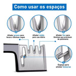 Afiamax - Amolador Afiador de Facas e Tesouras Profissional 4 Em 1 - Entrega Grátis