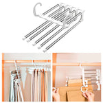 CabideFlex - Cabide Retrátil Organizador 5 em 1 Dobrável em Aço Inox - Entrega Grátis