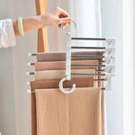 CabideFlex - Cabide Retrátil Organizador 5 em 1 Dobrável em Aço Inox - Entrega Grátis