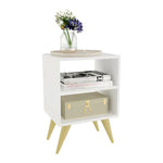 Mesa de Cabeceira Retro para Quarto Casal ou Solteiro Nicho Decoração Palma